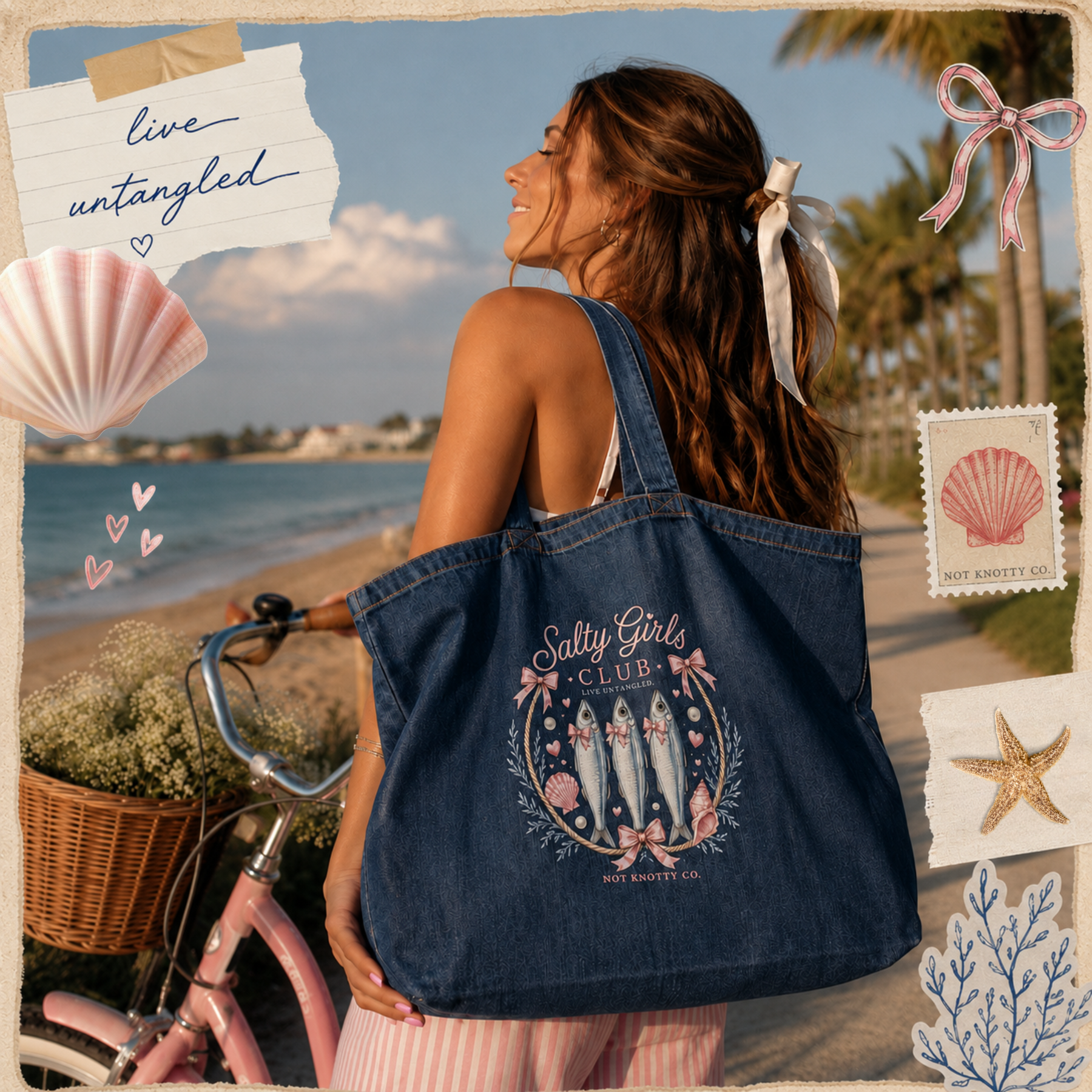 Salty Girls Club Organic Denim Tote