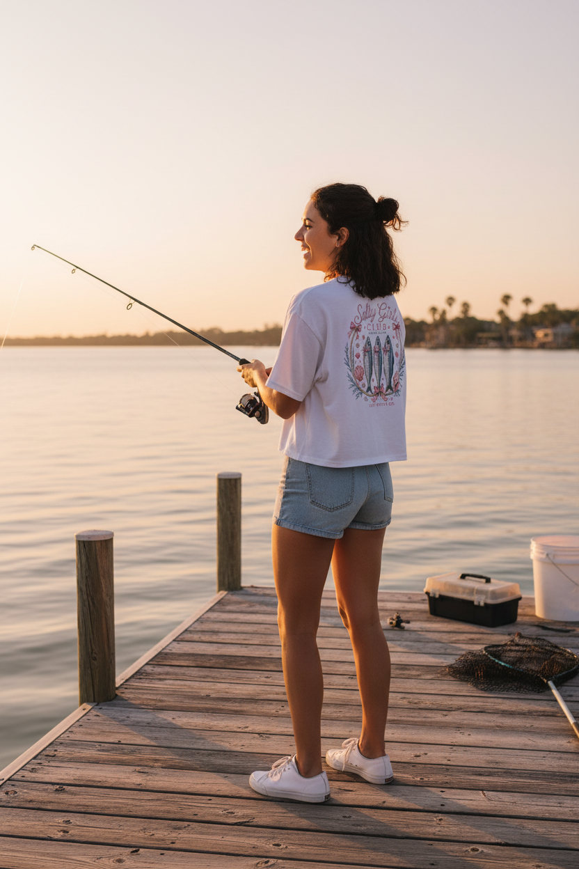 Salty Girls Club Crop Tee